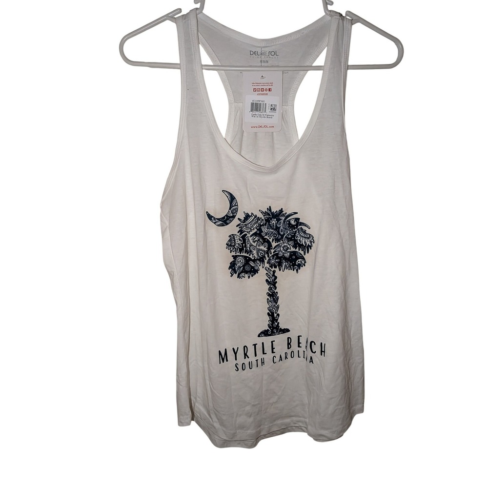 Del Sol Color Change Racerback Tank Top‎ Women Medium UV Reactive Sun Graphic